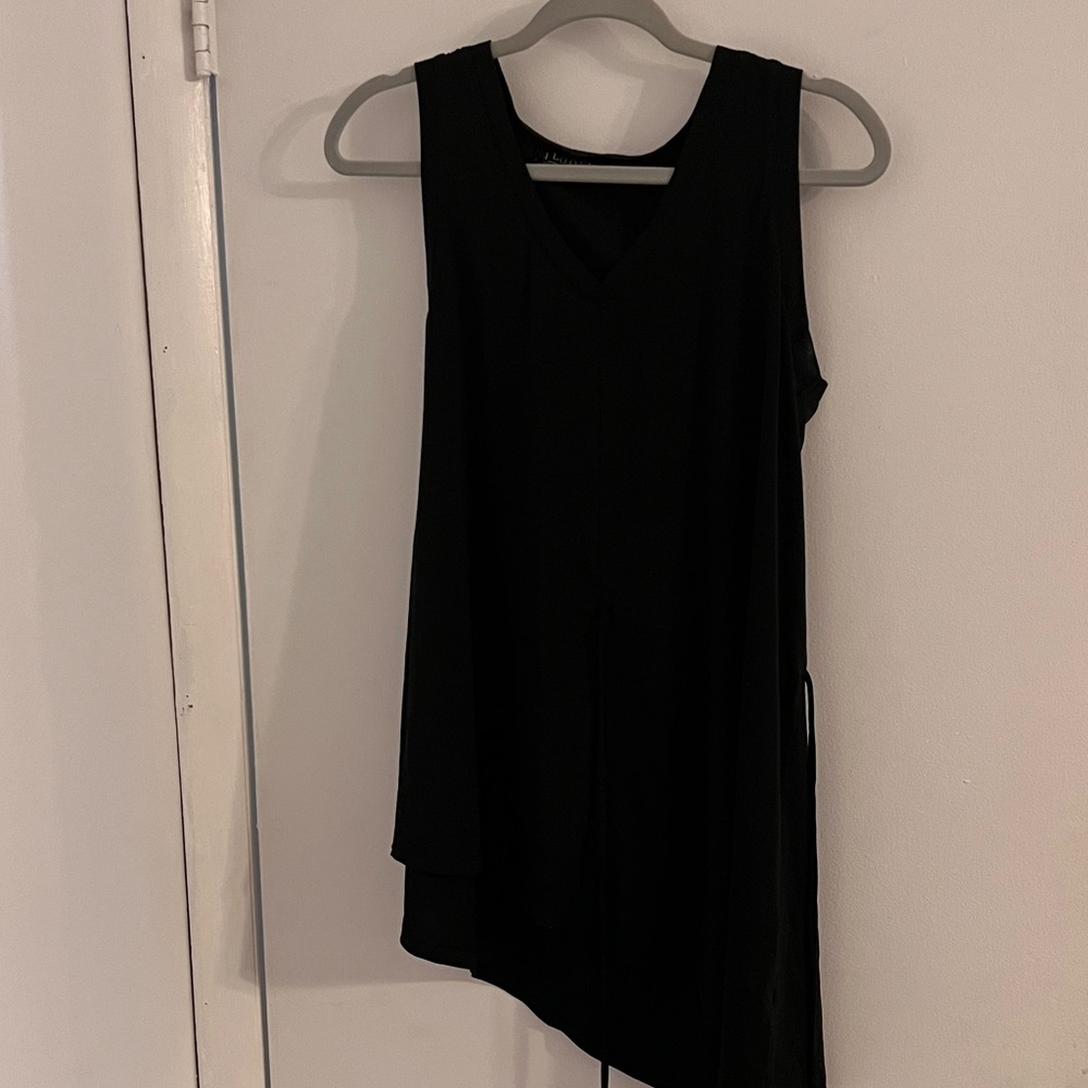 Angled Business Casual Blouse with Functional Waist Tie